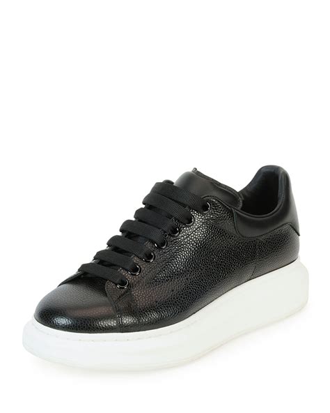 alexander mcqueen lace up black.